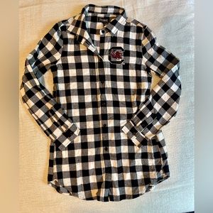 USC Carolina Gamecocks Checkered Pattern Long Sleeve Shirt